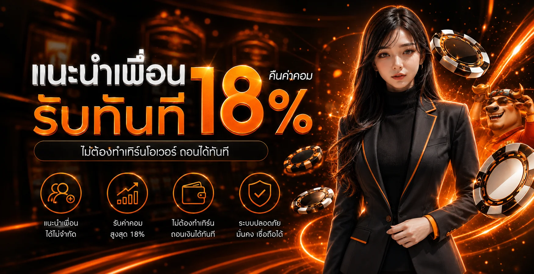 สิทธิ์แนะนำเพื่อน ROUY82 พร้อมตัวละครเกม